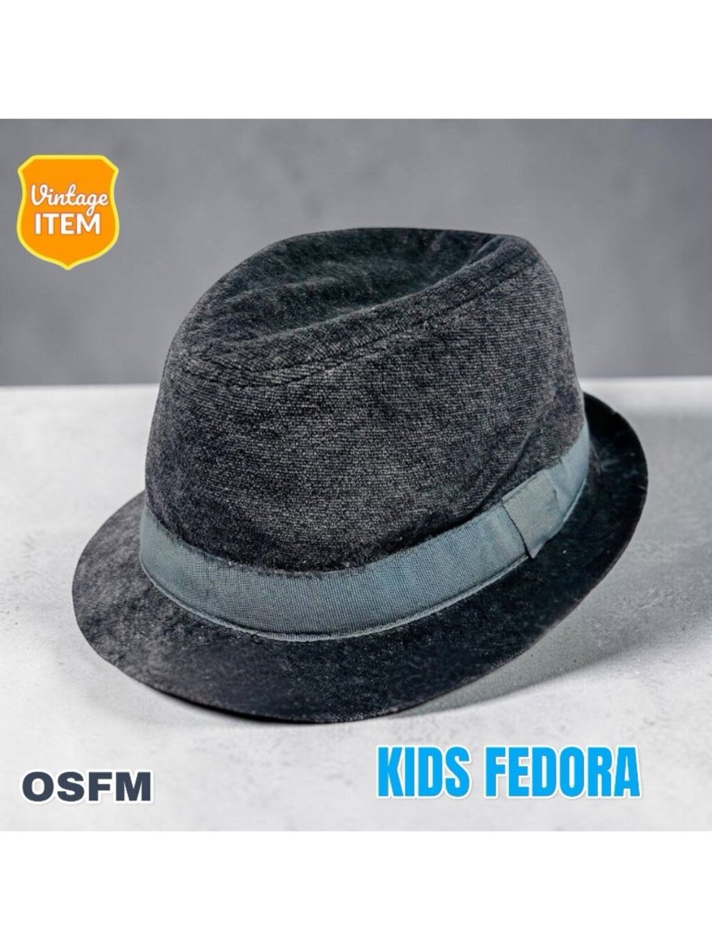 Vintage Target Brand Kids Stylish Gray Fedora Hat.